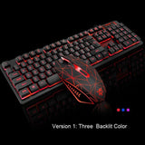 104 Keys LED Flame Theme Gaming Keyboard with Mouse