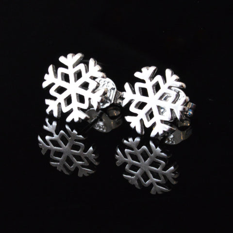 Snowflake Sterling Silver Earrings