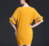 Womens Dress with Ruffle Sleeves