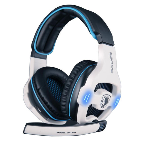 USB Virtual Surround Sound Gaming Headset with LED lights